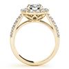 Image 4 : 2.06 CTW Certified VS/SI Diamond 2Pc Wedding Set Solitaire Halo 14K Yellow Gold - REF-197A8X - 30884