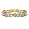Image 2 : 20.25 CTW Emerald Cut Diamond Designer Bracelet 18K Yellow Gold - REF-4284M4H - 42844