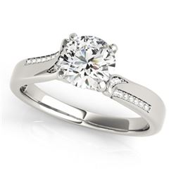 0.93 CTW Certified VS/SI Diamond Solitaire Ring 18K White Gold - REF-180M2H - 27906