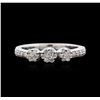 Image 2 : 18KT White Gold 0.50 ctw Diamond Ring