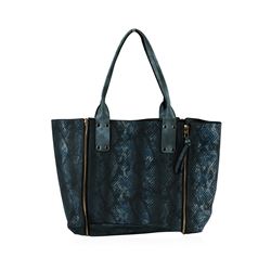 Charcoal Blue Oversized Handbag