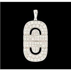 1.36 ctw Diamond Pendant - 18KT White Gold