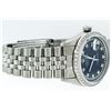 Image 2 : Rolex Mens Stainless Steel Black String Diamond VS Datejust Wristwatch