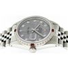 Image 8 : Rolex Mens Stainless Steel Meteorite Diamond Ruby Datejust Wristwatch