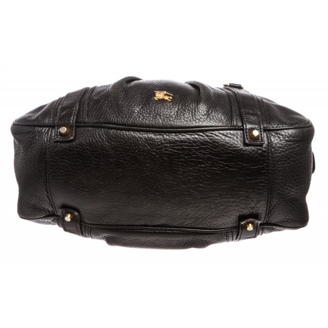 Burberry Black Grained Leather Shoulder Bag