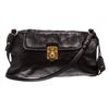 Image 1 : Miu Miu Black Leather Fold Over Satchel Handbag