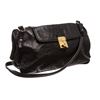Image 2 : Miu Miu Black Leather Fold Over Satchel Handbag