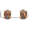 Image 1 : Hermes Gold Plated Enamel Clip On Earrings