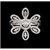 Image 2 : 18KT White Gold 0.48 ctw Diamond Ring