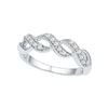 Image 1 : 0.20 CTW Diamond Crossover Ring 10KT White Gold - REF-25X4Y