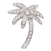 Image 1 : 0.25 CTW Diamond Palm Tree Nautical Beach Pendant 14KT White Gold - REF-37M5H