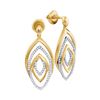 Image 1 : 0.35 CTW Diamond Dangle Earrings 10KT Yellow Gold - REF-37K5W