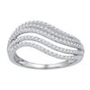 Image 1 : 0.50 CTW Diamond Ring 10KT White Gold - REF-40H4M