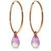 Genuine 4.5 ctw Pink Topaz Earrings Jewelry 14KT Rose Gold - REF-26W2Y