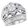 2.52 CTW Diamond Bridal Wedding Engagement Ring 14KT Two-tone Gold - REF-229W4K