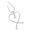 Image 1 : 0.04 CTW Diamond Heart Pendant 14KT White Gold - REF-10W5K