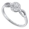 Image 1 : 0.12 CTW Diamond Solitaire Bridal Ring 14KT White Gold - REF-18F2N