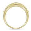 Image 2 : 0.52 CTW Mens Channel-set Diamond Single Row Wedding Ring 14KT Two-tone Gold - REF-52M4H