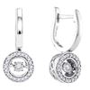 Image 1 : 0.33 CTW Diamond Dangle Earrings 10KT White Gold - REF-44W9K