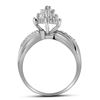 Image 2 : 0.50 CTW Diamond Cluster Ring 10KT White Gold - REF-30Y2X