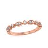 Image 1 : 0.17 CTW Diamond Milgrain Stackable Ring 14KT Rose Gold - REF-24H2M