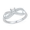 Image 1 : 0.20 CTW Diamond Infinity Promise Bridal Ring 10KT White Gold - REF-22W4K