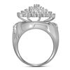 Image 2 : 2.03 CTW Diamond Cluster Ring 10KT White Gold - REF-108F8N