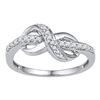 Image 1 : 0.20 CTW Diamond Infinity Ring 10KT White Gold - REF-26Y9X