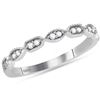 Image 1 : 0.10 CTW Diamond Stackable Ring 14KT White Gold - REF-22N4F