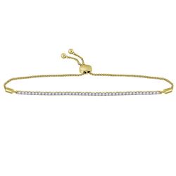 1.05 CTW Diamond Bolo Bracelet 14KT Yellow Gold - REF-116N9F