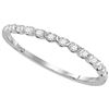 Image 1 : 0.15 CTW Diamond Single Row Stackable Ring 10KT White Gold - REF-13M4H