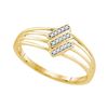 Image 1 : 0.05 CTW Diamond Ring 10KT Yellow Gold - REF-10F5N