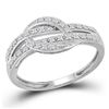 Image 1 : 0.10 CTW Diamond Ring 10KT White Gold - REF-16M4H