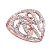 Image 1 : 0.10 CTW Diamond Woven Strand Ring 10KT Rose Gold - REF-18F2N