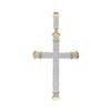 Image 1 : 1 CTW Mens Diamond Roman Cross Charm Pendant 10KT Yellow Gold - REF-97W4K