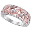 Image 1 : 0.10 CTW Diamond Filigree Ring 10KT Two-tone Gold - REF-22Y4X