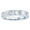 Image 1 : 0.50 CTW Princess Channel-set Diamond Single Row Ring 14KT White Gold - REF-44K9W