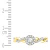 Image 2 : 0.21 CTW Diamond Solitaire Bridal Engagement Ring 10KT Yellow Gold - REF-19M4H