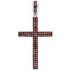 Image 1 : 0.25 CTW Red Color Diamond Cross Pendant 10KT Rose Gold - REF-26X9Y