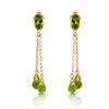 Image 1 : Genuine 7.5 ctw Peridot Earrings Jewelry 14KT Rose Gold - REF-39F3Z