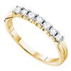 Image 1 : 0.33 CTW Pave-set Diamond Single Row Wedding Ring 14KT Yellow Gold - REF-33F8N