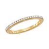 Image 1 : 0.14 CTW Diamond Single Row Stackable Ring 10KT Yellow Gold - REF-18F2N