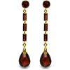 Image 1 : Genuine 8.6 ctw Garnet Earrings Jewelry 14KT Yellow Gold - REF-43K3V