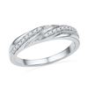 Image 1 : 0.10 CTW Diamond Simple Ring 10KT White Gold - REF-14K9W