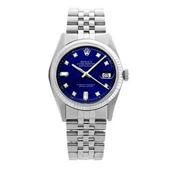 Rolex Pre-owned 36mm Mens Blue Dial Stainless Steel - REF-470X3K