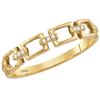 Image 1 : 0.03 CTW Diamond Chain Link Stackable Ring 10KT Yellow Gold - REF-9K7W