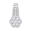 Image 1 : 0.48 CTW Diamond Cluster Slider Pendant 10KT White Gold - REF-37X5Y