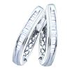 Image 1 : 0.27 CTW Diamond Hoop Earrings 10KT White Gold - REF-18W2K