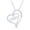0.16 CTW Diamond Heart Love Pendant 10KT White Gold - REF-18K2W