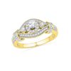 0.63 CTW Diamond Solitaire Bridal Engagement Ring 10KT Yellow Gold - REF-59Y9X